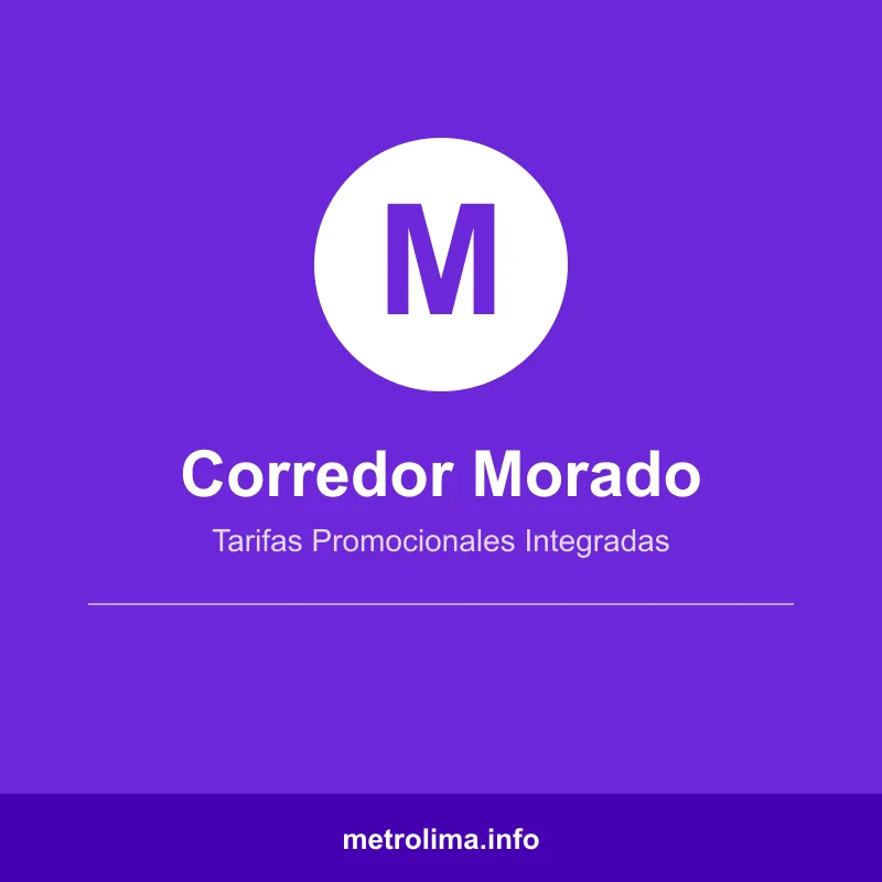 Tarifas Promocionales Integradas Corredor Morado Lima